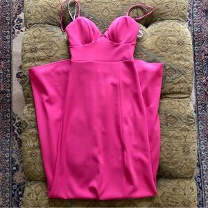 B. Darlin Hot Pink Gown *NWT Size 1 *runs small Open Back Spaghetti straps